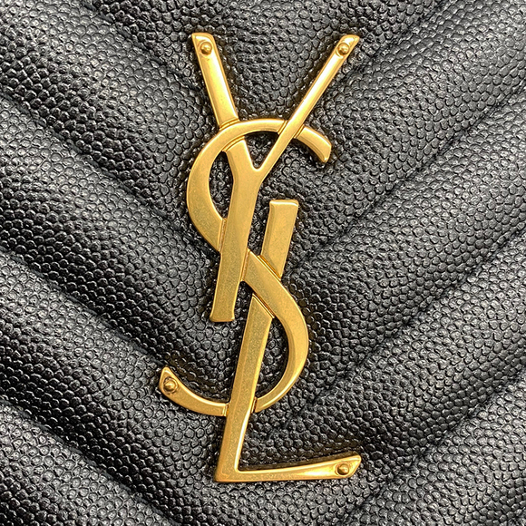 Saint Laurent Vinyl Chain Leather Black Gold Hardware - Picture 6 of 7